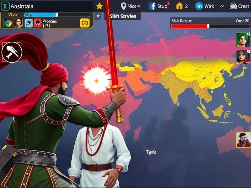 Sikh Warrior S Valor gameplay screenshot showing combat